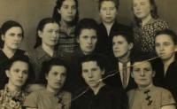 Véra Chopik with fellow inmates in the Gulag in 1956
